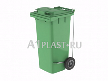 Мусорный контейнер 120 л без привода серый