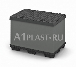 Разборный полимерный контейнер на поддоне 1200х800х865 мм