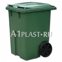 Мусорный контейнер 370 л на 3-х колесах синий
