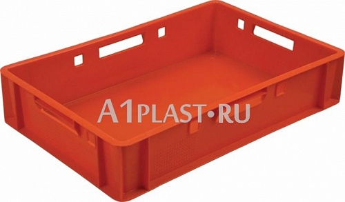 Пластиковый ящик мясной морозостойкий Е1 600х400х120 мм