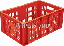 Колбасный пластиковый ящик с решёткой 600х400х250 мм