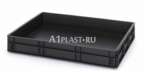 Антистатический пластиковый ящик 800х600х120 мм