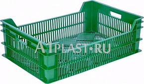 Фруктовый пластиковый ящик с решёткой 600х400х200 мм