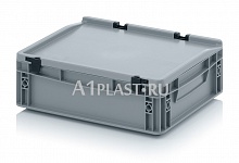 Евроконтейнер пластиковый с закрытыми ручками 400х300х135 мм