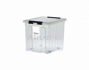 Пластиковый ящик с крышкой на роликах аналог rox box 500х390х400 мм